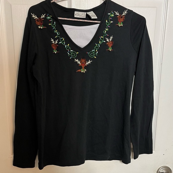 Kim Rogers Christmas Top S - Picture 1 of 6